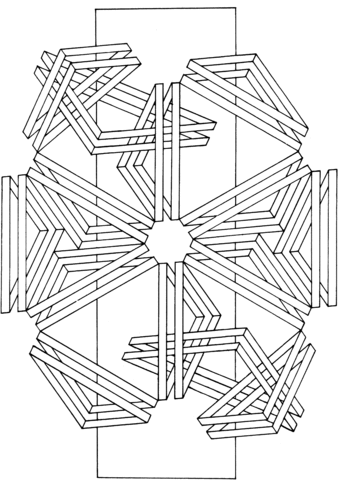 Optical Illusion 25 Coloring Page